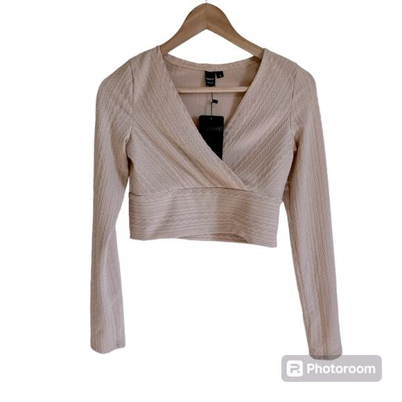 Shein sxy women’s blouse‎ small NWT cream - Picture 1 of 8